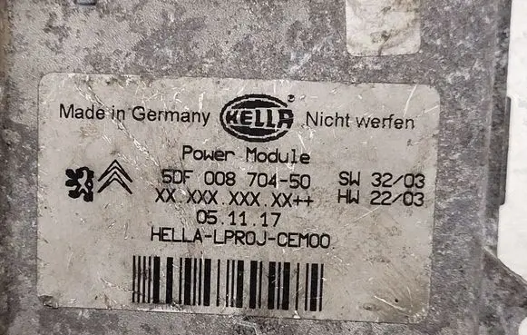 Peugeot 407 Headlight ballast module Xenon 5DF00870450
