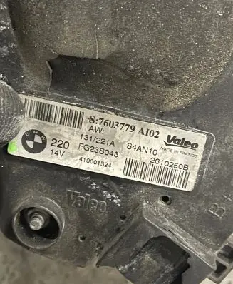 BMW X5 E70 Generator/alternator 7603779 2610250B FG23S043