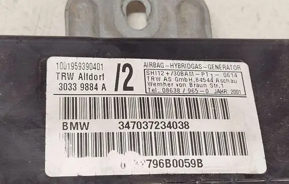 BMW X5 E53 Front door airbag 347037234038