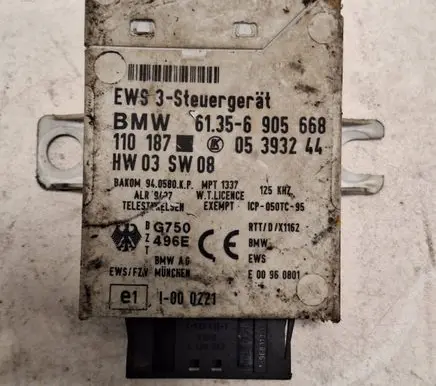 BMW 5 E39 Immobilizer control unit/module 61356905668 110187 05393244
