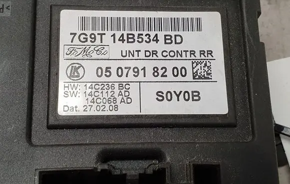Ford Focus C-MAX Door control unit/module 7G9T14B534BD 0507918200 14C068AD