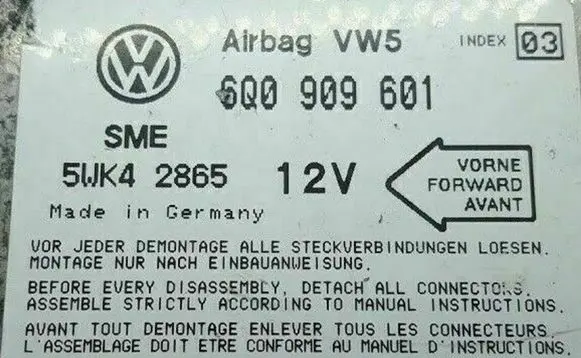 Volkswagen Sharan Airbag control unit/module 5WK42865VW5 6Q0909601