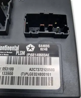 Dodge Durango Tailgate/trunk control unit/module 68140669AE PLGE024800161 A2C7372120500