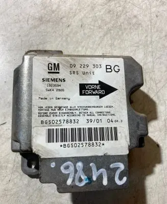 Opel Zafira A Airbag control unit/module 09229303 1923594 BGS02578832
