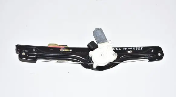Rear door window regulator with motor