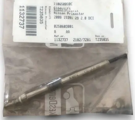 Nissan Primastar Glow plug 110650000C 1132737 0250603001