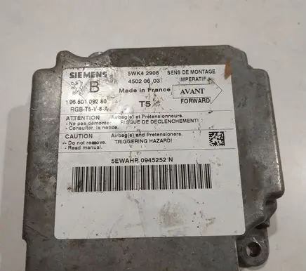 Peugeot 307 Airbag control unit/module 9650109280 5WK42908
