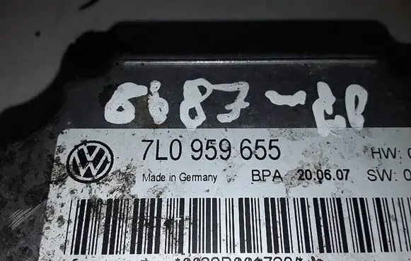 Volkswagen Touareg I Airbag control unit/module 0285001991 7L0959655