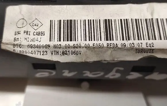 Renault Megane II Climate control unit 8200407123 69340005