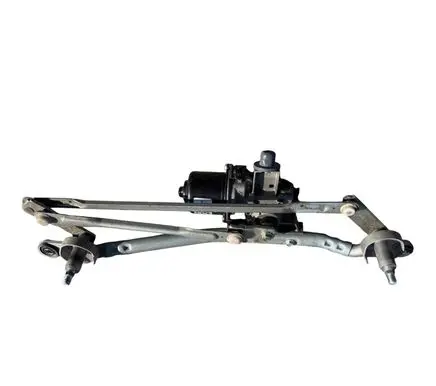 Front wiper linkage and motor