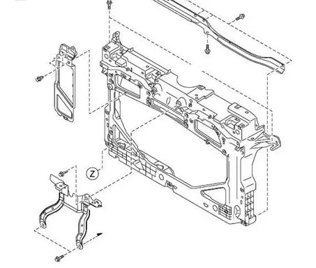 Mazda CX-3 Radiator mount bracket d09h-53-17y