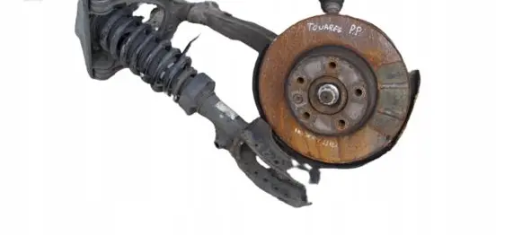 Volkswagen Touareg I Front wheel hub spindle knuckle 7L6407258A