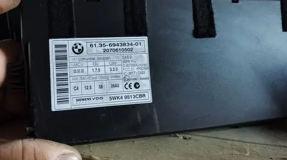 Mini One - Cooper Coupe R56 CAS control unit/module 6943834 2070610502 5WK49513CBR
