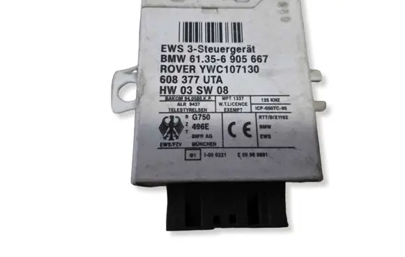 BMW 5 E39 Immobilizer control unit/module 61356905667 608377UTA YWC107130