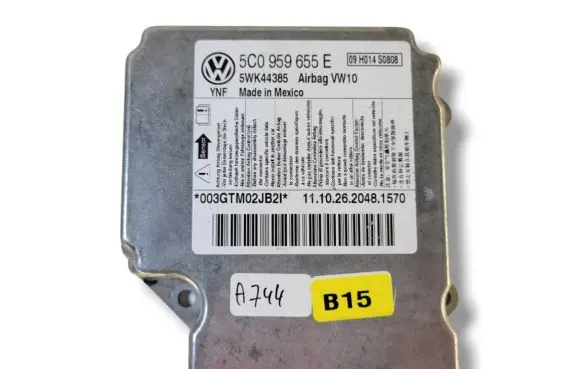 Volkswagen Jetta VI Airbag control unit/module 5C0959655E 5WK44385 09H014S0808
