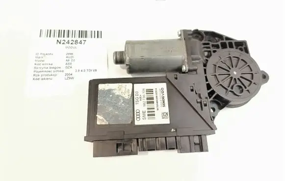 Rear door window regulator motor
