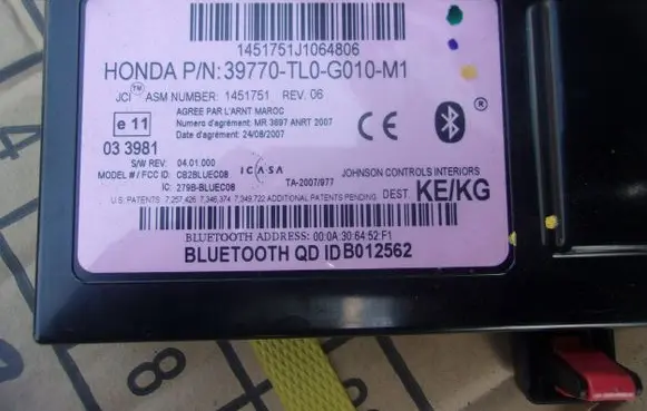 Honda Accord MPM control module 39770TL0G010M1