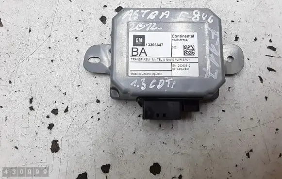 Opel Astra H GPS navigation control unit/module 13306647