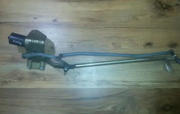Front wiper linkage and motor