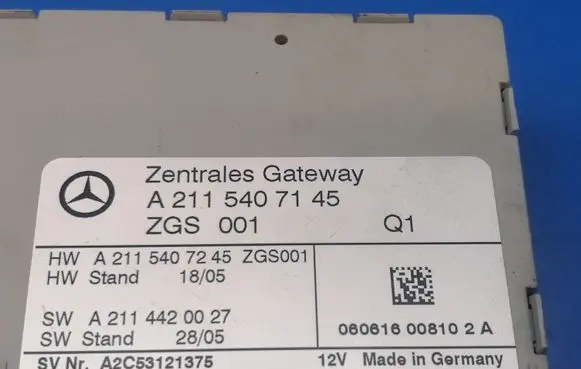 Mercedes-Benz CLS C219 Gateway control module A2115407245 A2114420027