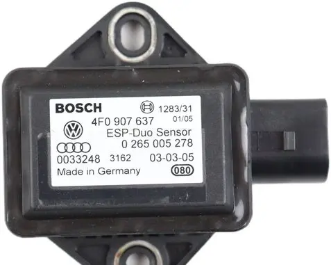 Audi A6 S6 C6 4F ESP acceleration yaw rate sensor 4F0907637 0265005278