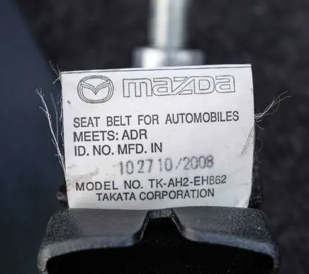 Mazda 6 Front seatbelt TKAH2EH862