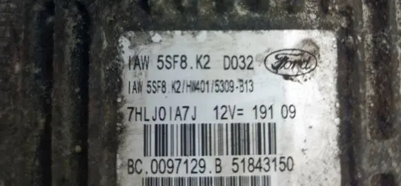 Ford Ka Engine control unit/module 51843150 0097129B