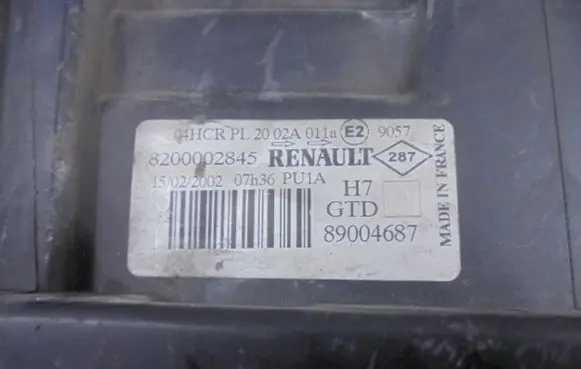 Renault Laguna II Headlight/headlamp 8200002845
