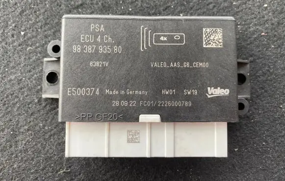 Peugeot Rifter Parking PDC control unit/module 9838793580 E500374 2226000789