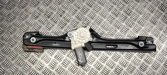 Rear door window regulator with motor