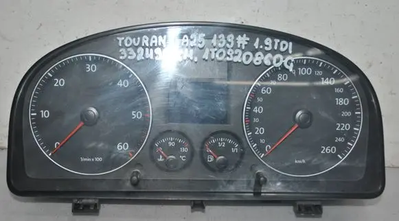 Volkswagen Touran I Speedometer (instrument cluster) 1T0920860G VWZ7Z0C8490865