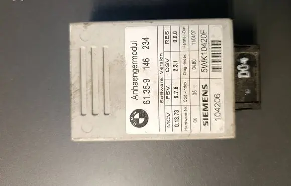 BMW 5 E60 E61 Tow bar trailer control unit/module 5WK10420F 104206