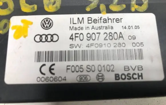 Audi A6 S6 C6 4F Other control units/modules 4F0907280A 4F0910280 F005S00102
