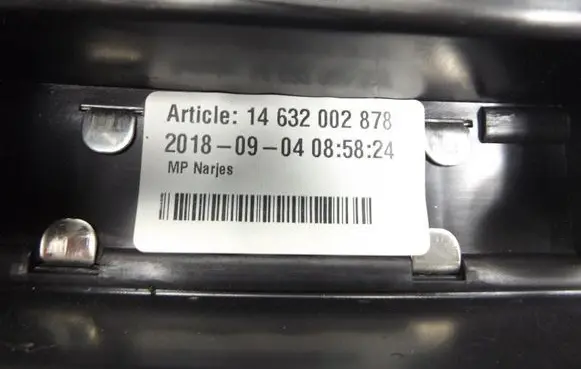Volvo S90, V90 Parcel shelf load cover trim 31426115