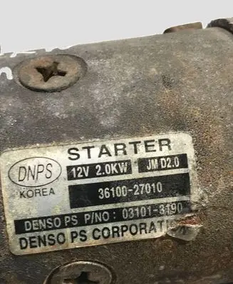 Hyundai Tucson JM Starter motor 3610027010 031013190