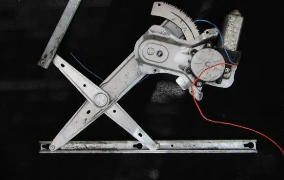Sliding door window regulator with motor