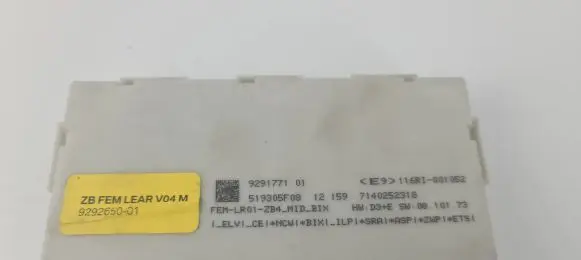 BMW 3 F30 F35 F31 Central body control module 9291771 9292650