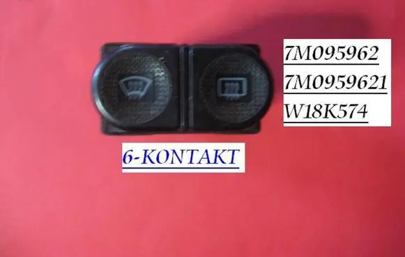 Seat Alhambra (Mk1) Windscreen/window heater switch 7M095962 7M0959621