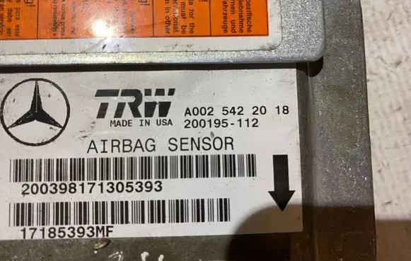 Mercedes-Benz ML W163 Airbag control unit/module a0025422018 0025422018