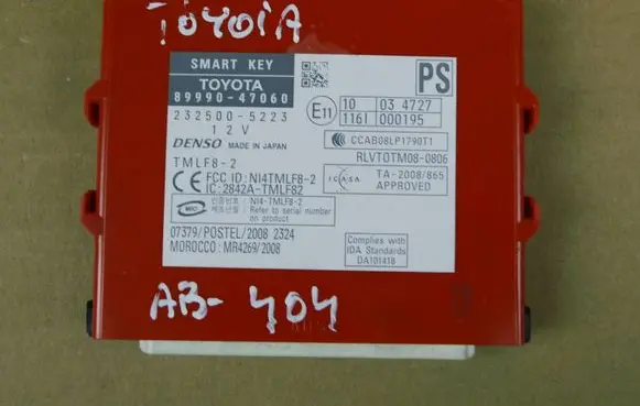 Toyota Prius (XW30) Keyless (KESSY) go control unit/module 8999047060