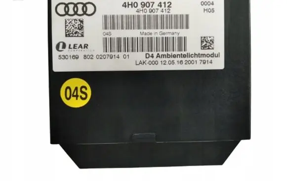 Audi A8 S8 D4 4H Other control units/modules 4H0907412
