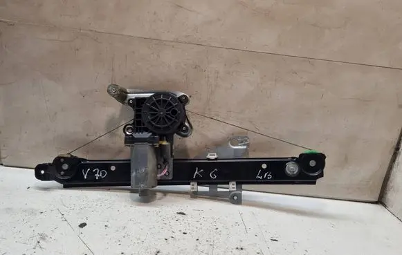 Rear door window regulator with motor