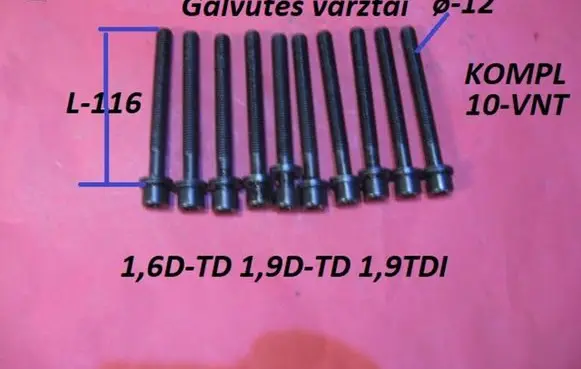 Volkswagen Sharan Cylinder head bolts ITAIYG0A