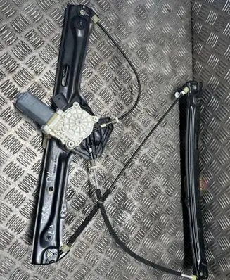 Rear door window regulator with motor