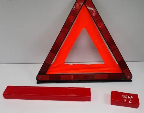 Opel Astra H Emergency warning sign 27R033912