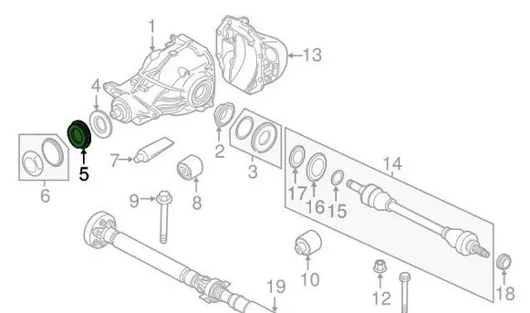 BMW 5 F10 F11 Rear differential mounting bracket 33121213903 1213903