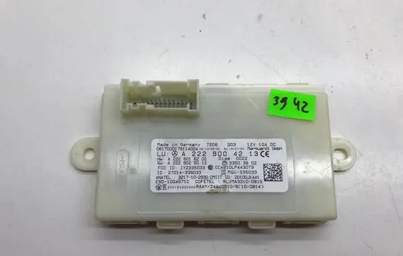 Mercedes-Benz S W222 Keyless (KESSY) go control unit/module A2229018202 A2229025012