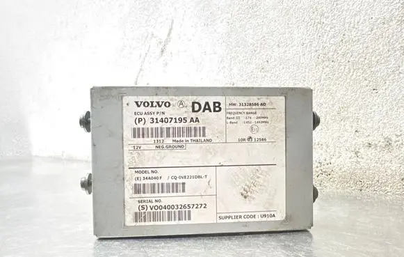Volvo V40 Antenna control unit 31407195
