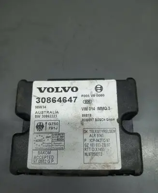 Volvo S40, V40 Immobilizer control unit/module 30862223 30864647 F005V00060