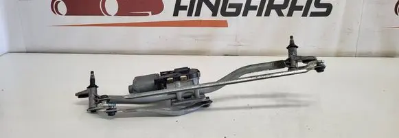 Front wiper linkage and motor